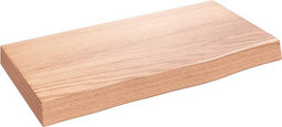 vidaXL - Wandschap - 40x20x4 - cm - behandeld - massief - eikenhout - lichtbruin