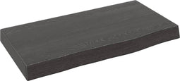 vidaXL - Wandschap - 40x20x4 - cm - behandeld - massief - eikenhout - donkerbruin