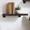 vidaXL - Wandschap - 40x20x4 - cm - behandeld - massief - eikenhout - donkerbruin