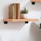 vidaXL - Wandschap - 40x20x4 - cm - behandeld - massief - eikenhout - lichtbruin