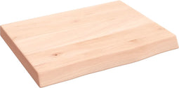vidaXL - Wandschap - 40x30x(2-4) - cm - onbehandeld - massief - eikenhout