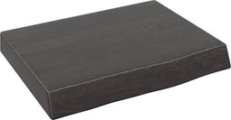 vidaXL - Wandschap - 40x30x(2-6)cm - behandeld - massief - eikenhout - donkerbruin