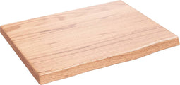 vidaXL - Wandschap - 40x30x2 - cm - behandeld - massief - eikenhout - lichtbruin