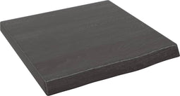 vidaXL - Wandschap - 40x40x(2-4)cm - behandeld - massief - eikenhout - donkerbruin