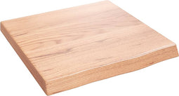 vidaXL - Wandschap - 40x40x(2-4) - cm - behandeld - massief - eikenhout - lichtbruin