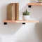 vidaXL - Wandschap - 40x40x(2-4) - cm - onbehandeld - massief - eikenhout