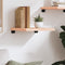 vidaXL - Wandschap - 40x40x(2-4) - cm - onbehandeld - massief - eikenhout