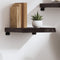 vidaXL - Wandschap - 40x40x(2-6)cm - behandeld - massief - eikenhout - donkerbruin