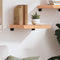 vidaXL - Wandschap - 40x40x(2-6) - cm - behandeld - massief - eikenhout - lichtbruin
