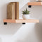 vidaXL - Wandschap - 40x40x(2-6) - cm - onbehandeld - massief - eikenhout