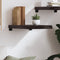 vidaXL - Wandschap - 40x50x(2-6)cm - behandeld - massief - eikenhout - donkerbruin