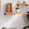 vidaXL - Wandschap - 40x50x(2-6) - cm - behandeld - massief - eikenhout - lichtbruin