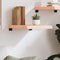 vidaXL - Wandschap - 40x50x(2-6) - cm - onbehandeld - massief - eikenhout