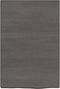 vidaXL - Wandschap - 40x60x(2-4)cm - behandeld - massief - eikenhout - donkerbruin