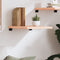 vidaXL - Wandschap - 40x60x(2-4) - cm - onbehandeld - massief - eikenhout