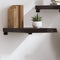 vidaXL - Wandschap - 40x60x(2-6)cm - behandeld - massief - eikenhout - donkerbruin