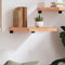 vidaXL - Wandschap - 40x60x(2-6) - cm - behandeld - massief - eikenhout - lichtbruin