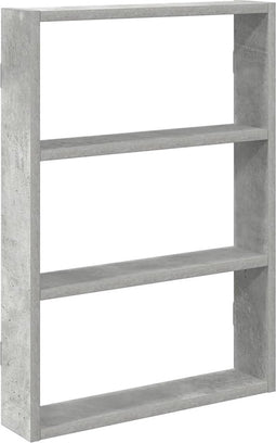 vidaXL - Wandschap - 43x9x60 - cm - bewerkt - hout - betongrijs