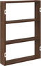 vidaXL - Wandschap - 43x9x60 - cm - bewerkt - hout - bruin - eikenkleurig