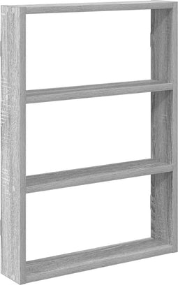vidaXL - Wandschap - 43x9x60 - cm - bewerkt - hout - grijs - sonoma - eikenkleurig