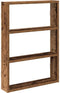 vidaXL - Wandschap - 43x9x60 - cm - bewerkt - hout - oud - houtkleurig