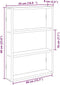 vidaXL - Wandschap - 43x9x60 - cm - bewerkt - hout - wit