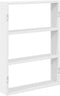 vidaXL - Wandschap - 43x9x60 - cm - bewerkt - hout - wit