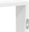 vidaXL - Wandschap - 43x9x60 - cm - bewerkt - hout - wit