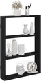 vidaXL - Wandschap - 43x9x60 - cm - bewerkt - hout - zwart