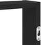 vidaXL - Wandschap - 43x9x60 - cm - bewerkt - hout - zwart