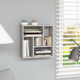 vidaXL - Wandschap - 45,1x16x45,1 - cm - spaanplaat - betongrijs