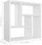 vidaXL - Wandschap - 45,1x16x45,1 - cm - spaanplaat - hoogglans - wit