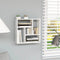 vidaXL - Wandschap - 45,1x16x45,1 - cm - spaanplaat - hoogglans - wit