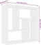 vidaXL - Wandschap - 45,1x16x45,1 - cm - spaanplaat - wit