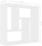 vidaXL - Wandschap - 45,1x16x45,1 - cm - spaanplaat - wit
