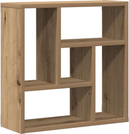 vidaXL - Wandschap - 45x16x45 - cm - bewerkt - hout - artisanaal - eikenkleurig