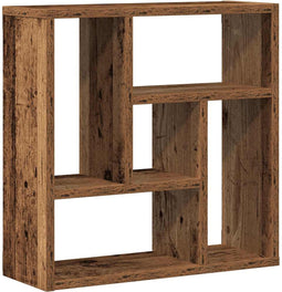 vidaXL - Wandschap - 45x16x45 - cm - bewerkt - hout - oud - houtkleurig