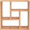 vidaXL - Wandschap - 49x15x49 - cm - massief - walnotenhout