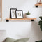 vidaXL - Wandschap - 60x10x2 - cm - behandeld - massief - eikenhout - lichtbruin