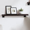 vidaXL - Wandschap - 60x10x4 - cm - behandeld - massief - eikenhout - donkerbruin
