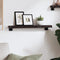 vidaXL - Wandschap - 60x10x4 - cm - behandeld - massief - eikenhout - donkerbruin
