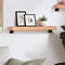 vidaXL - Wandschap - 60x10x6 - cm - behandeld - massief - eikenhout - lichtbruin