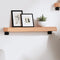vidaXL - Wandschap - 60x10x6 - cm - behandeld - massief - eikenhout - lichtbruin
