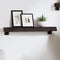 vidaXL - Wandschap - 60x10x6 - cm - behandeld - massief - eikenhout - donkerbruin
