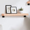 vidaXL - Wandschap - 60x10x6 - cm - onbehandeld - massief - eikenhout