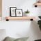 vidaXL - Wandschap - 60x10x6 - cm - onbehandeld - massief - eikenhout