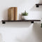 vidaXL - Wandschap - 60x20x2 - cm - behandeld - massief - eikenhout - donkerbruin