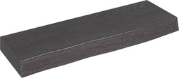 vidaXL - Wandschap - 60x20x6 - cm - behandeld - massief - eikenhout - donkerbruin