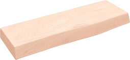 vidaXL - Wandschap - 60x20x6 - cm - onbehandeld - massief - eikenhout