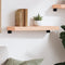 vidaXL - Wandschap - 60x20x6 - cm - onbehandeld - massief - eikenhout